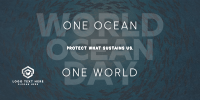 Clean World Ocean Day Awareness Twitter Post