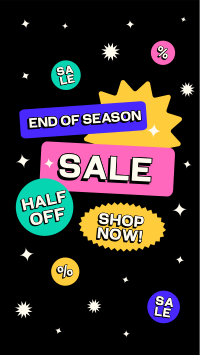 Neon Stickers Sale Instagram Story Design