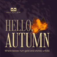 Cozy Autumn Greeting Instagram Post Design