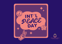 World Peace Day Postcard example 1