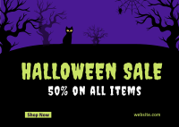 Spooky Midnight Sale Postcard