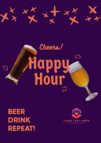 Sparkling Happy Hour Poster