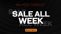 Monochromatic Pattern Black Friday Facebook Event Cover