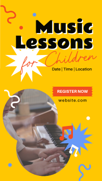 Music Lessons for Kids Instagram Story