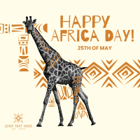 Giraffe Ethnic Pattern Instagram Post