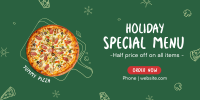 Holiday Pizza Special Twitter Post