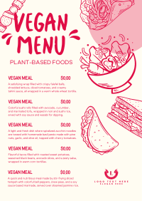 Plant-Based Food Vegan Menu