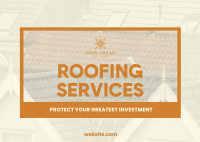 Roofing Service Investment Postcard