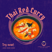 Thai Red Curry Instagram Post Design