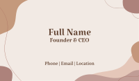 Pretty Organic Abstract Business Card Design