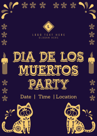 Muerto Cat Party Poster