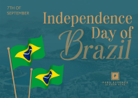 Minimalist Independence Day of Brazil Postcard