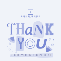 Playful Thank You Instagram Post Design