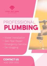 Modern Professional Plumbing Poster