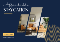 Affordable Staycation Postcard