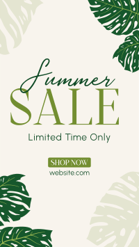 Summer Monstera Leaf Sale Instagram Reel