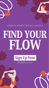 Feminine Yoga Class Instagram Reel Image Preview