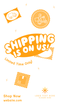 Quirky Free Shipping Instagram Reel Design