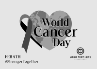 World Cancer Day Heart Postcard