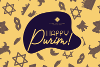 Purim Symbols Pinterest Cover