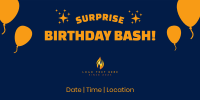 Surprise Birthday Bash Twitter Post Design