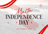 Joyous Malta Independence Postcard