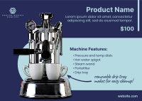 Coffee Machine Postcard Design