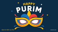 Purim Mask Facebook Event Cover