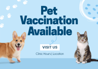 Pet Vaccination Postcard