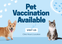 Pet Vaccination Postcard Image Preview