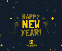 Happy New Year Facebook Post Design