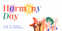 Simple Harmony Day Twitter Post