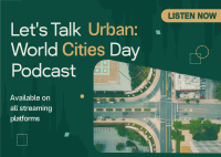 Urban City Podcast Postcard Design