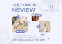 Product Review Postcard example 4