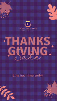 Thanksgivings Checker Pattern Facebook Story