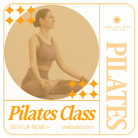 Modern Nostalgia Pilates Class Instagram Post Design