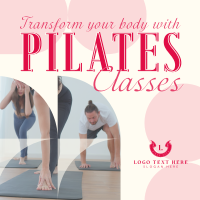 Minimalist Pilates Classes Linkedin Post Design