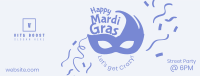 Mardi Gras Masquerade Facebook Cover Image Preview