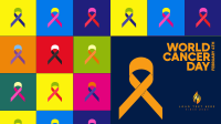 Multicolor Cancer Day Zoom Background