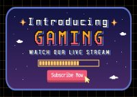 Introducing Gaming Stream Postcard