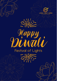 Lotus Diwali Greeting Flyer