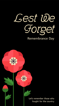 Poppy Remembrance Day Facebook Story