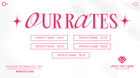 Minimalist Price List Animation