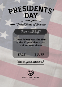 Presidents' Day Quiz  Poster