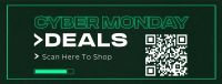 Retro Cyber Monday Facebook Cover Image Preview