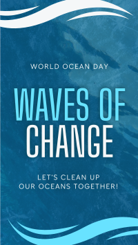 Minimalist World Ocean Day Facebook Story