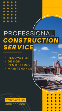 Modern Construction Service Instagram Story