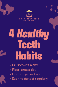 Dental Health Tips for Kids Pinterest Pin Image Preview