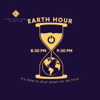 Earth Hour Glass Instagram Post