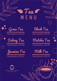 Afternoon Tea Menu Menu Image Preview